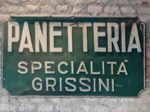 Insegna "Panetteria. Specialità grissini"